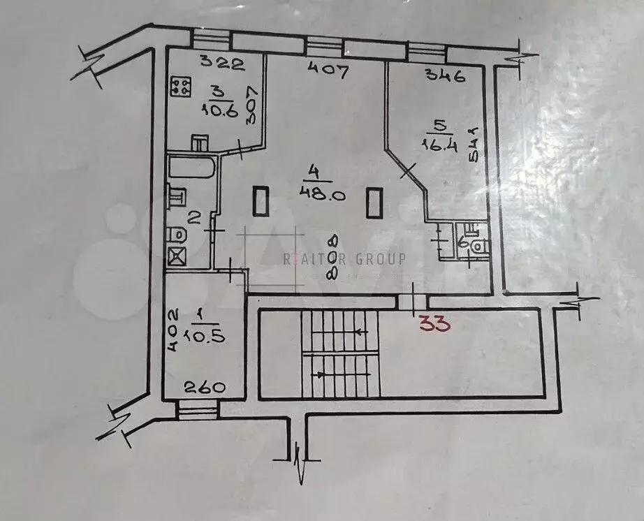 3-к. квартира, 93 м, 4/5 эт. - Фото 0