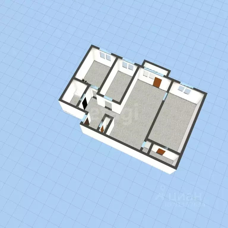 3-к кв. Иркутская область, Ангарск 84-й кв-л, 13 (54.9 м) - Фото 2