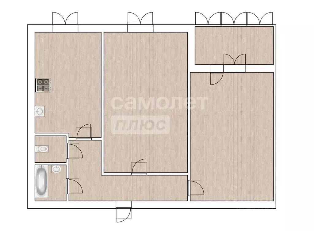 2-к кв. Тюменская область, Тюмень ул. 30 лет Победы, 78 (50.4 м) - Фото 2