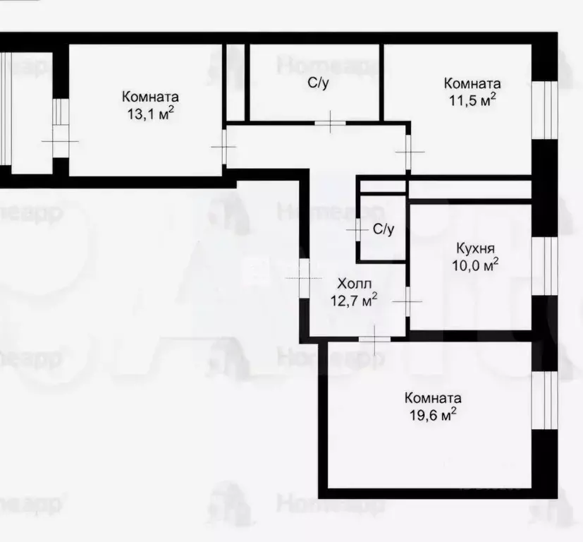 3-к кв. Москва ул. Николая Озерова, 2к1 (74.1 м) - Фото 2