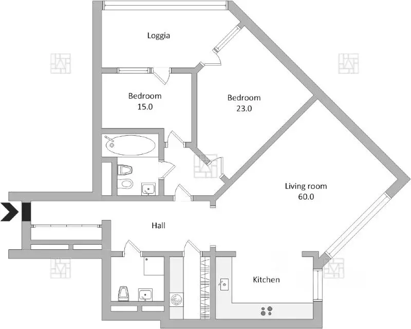 3-к кв. Москва ул. Шаболовка, 10к1 (153.0 м) - Фото 2