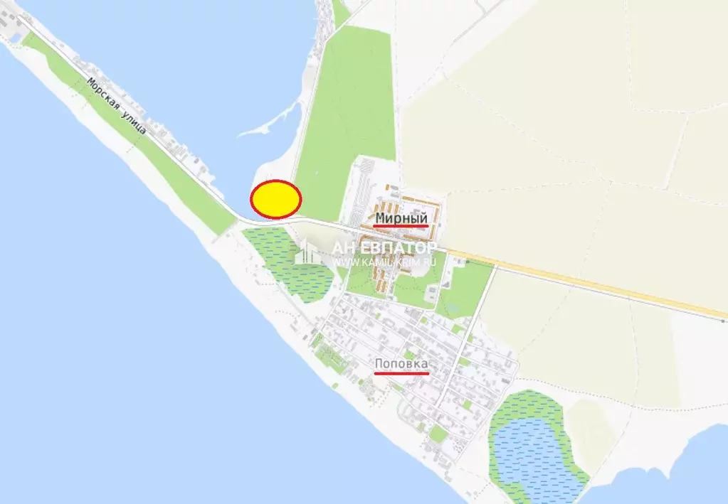 Участок в Крым, Евпатория городской округ, Мирный пгт  (100.0 сот.) - Фото 1