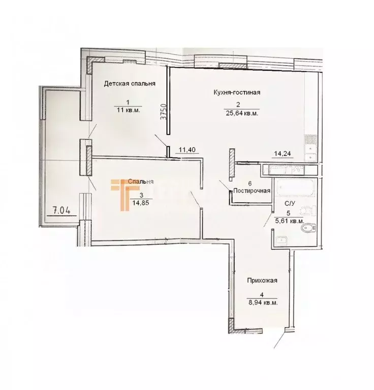 3-к кв. Пермский край, Пермь ул. Революции, 21А (75.0 м) - Фото 1