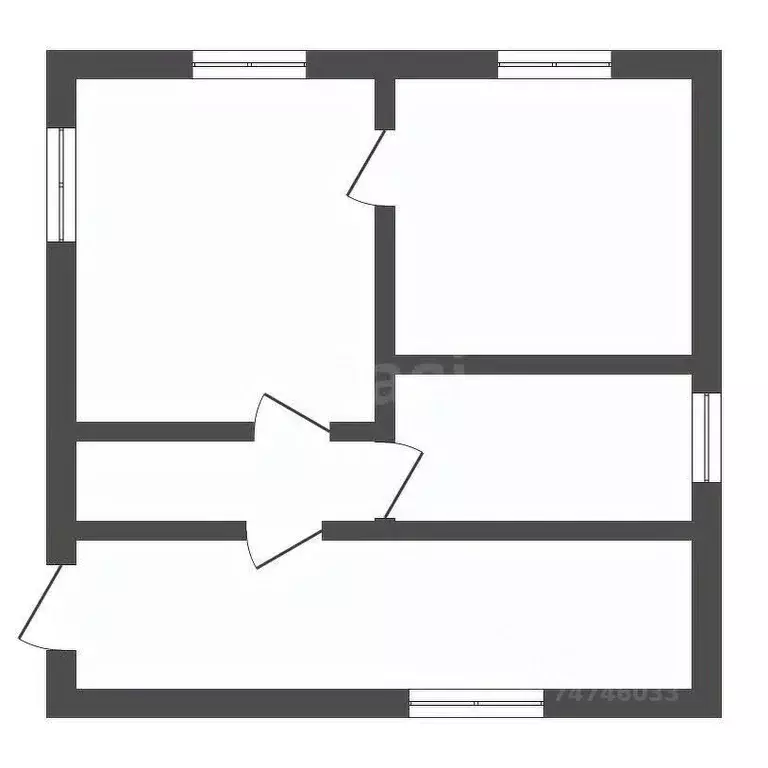 Дом в Крым, Черноморский район, с. Новосельское ул. Гагарина, 25 (58 ... - Фото 2