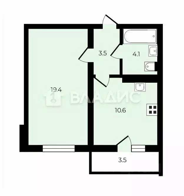 1-к кв. Воронежская область, Рамонский район, Яменское с/пос, Ветряк ... - Фото 2