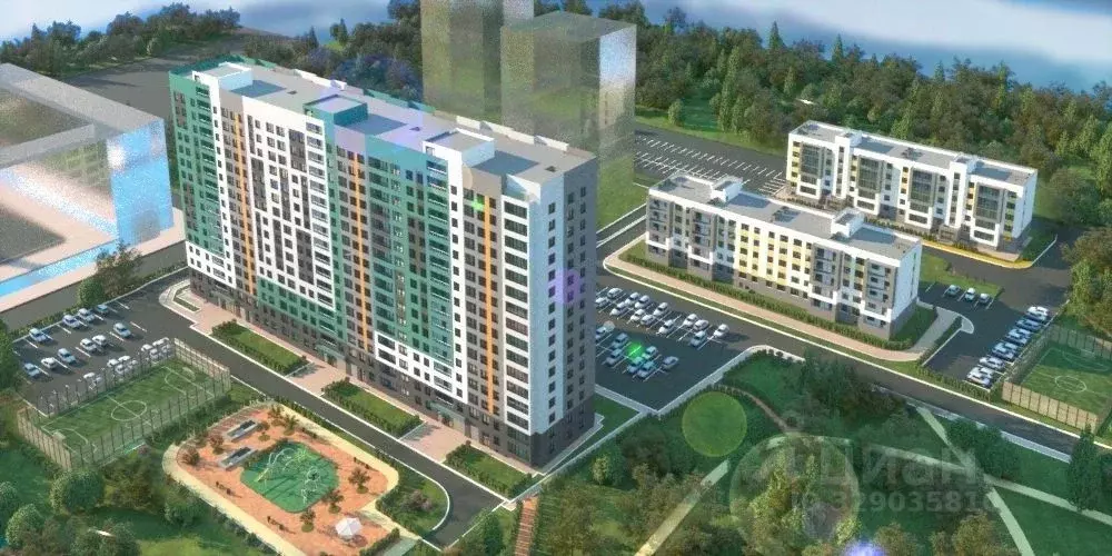 2-к кв. Омская область, Омск ул. Завертяева, 18к12 (57.06 м) - Фото 1