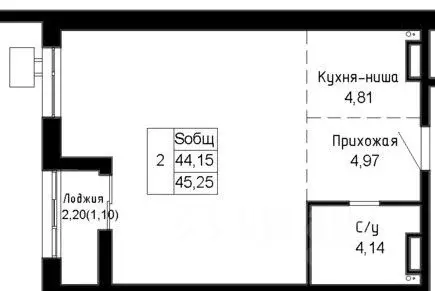 2-к кв. Приморский край, Артем  (44.15 м) - Фото 0
