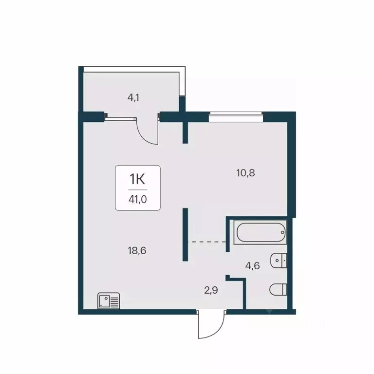 1-к кв. Новосибирская область, Новосибирск Игарская ул., 6 (41.0 м) - Фото 1