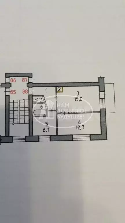 2-к. квартира, 40,6 м, 4/5 эт. - Фото 0