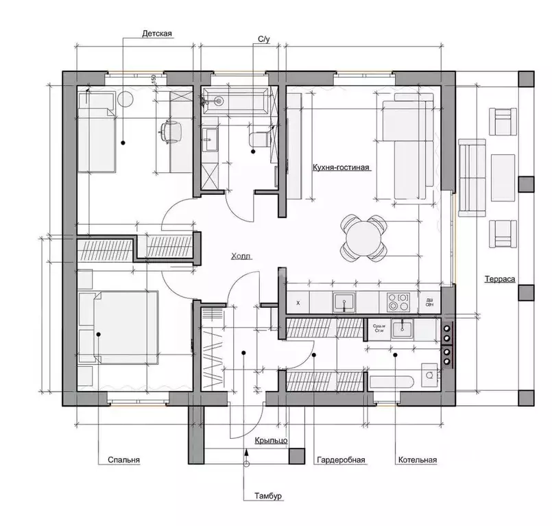 Дом в Курская область, Курский район, Моковский сельсовет, д. Гремячка ... - Фото 2
