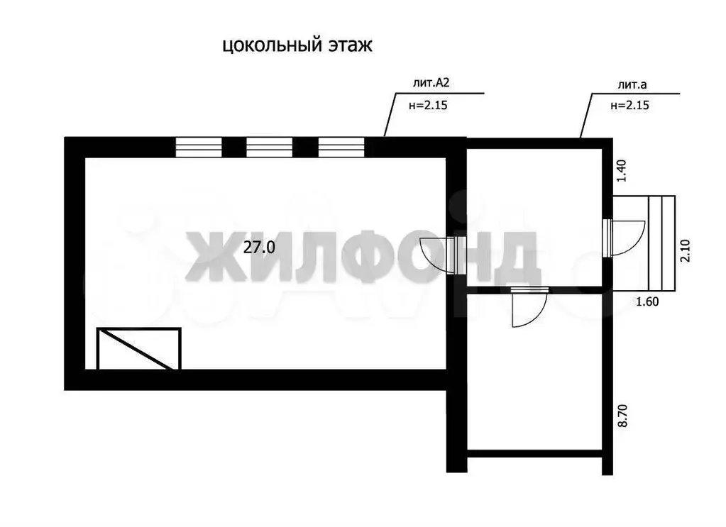 2-к. квартира, 77,9 м, 2/2 эт. - Фото 1