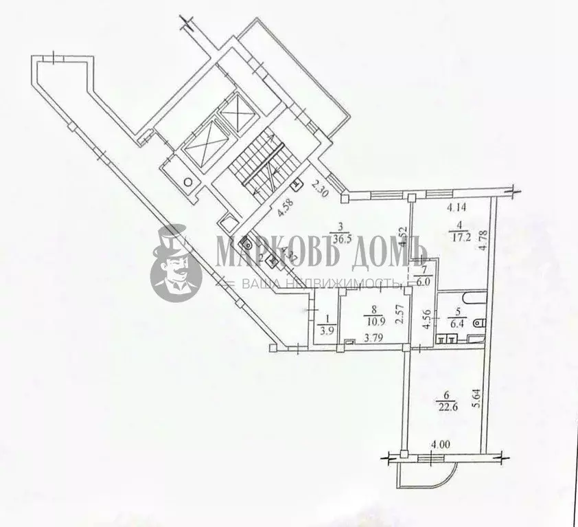 4-к кв. Новосибирская область, Новосибирск ул. Шевченко, 11 (107.0 м) - Фото 1