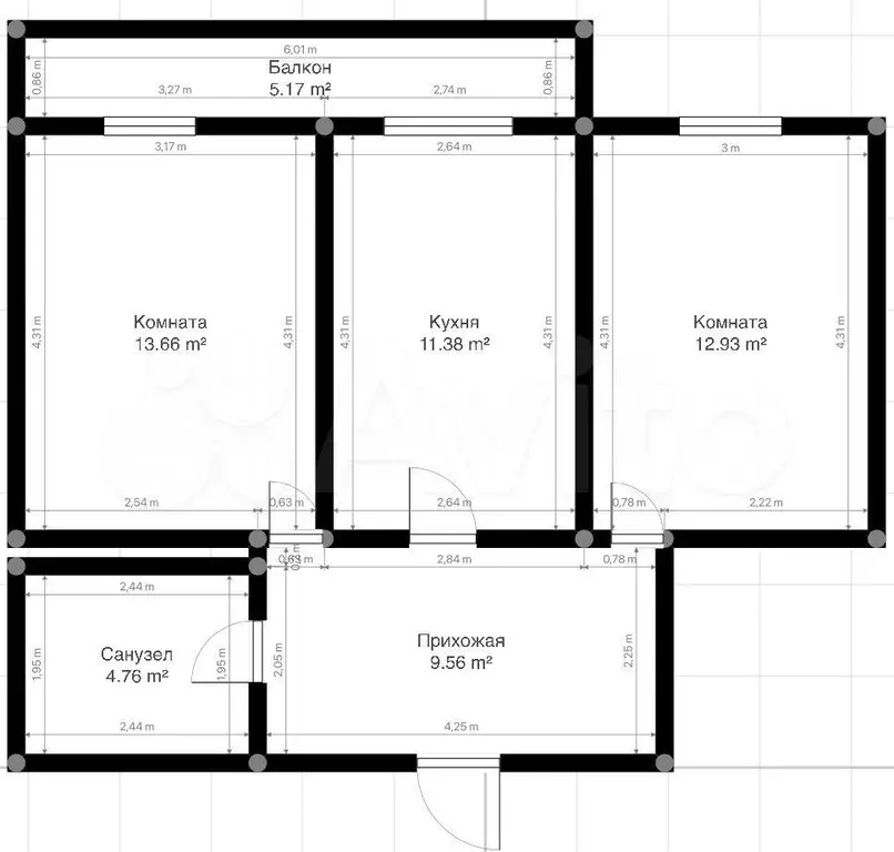 4-к. квартира, 90 м, 9/10 эт. - Фото 0