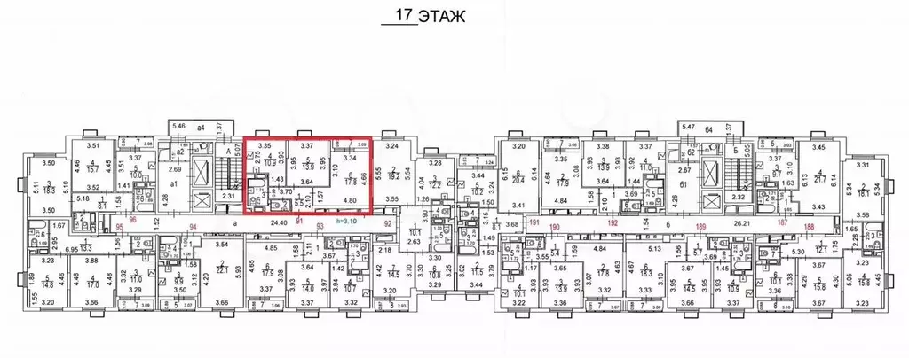 Аукцион: 2-к. квартира, 53,3 м, 17/17 эт. - Фото 1