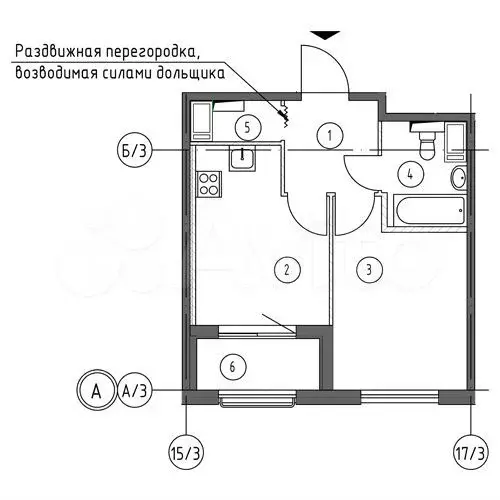 1-к. квартира, 36,2 м, 12/18 эт. - Фото 1