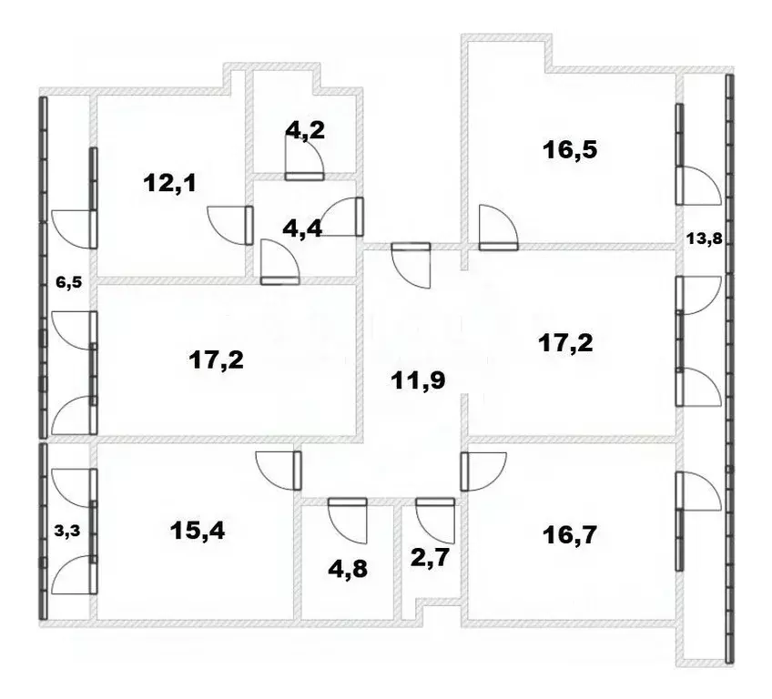 5-к кв. Калининградская область, Калининград ул. Генерал-фельдмаршала ... - Фото 2