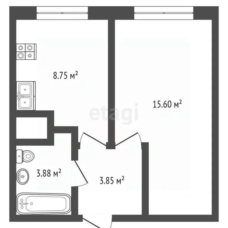 1-к кв. Ростовская область, Ростов-на-Дону ул. Содружества, 84 (32.0 ... - Фото 2