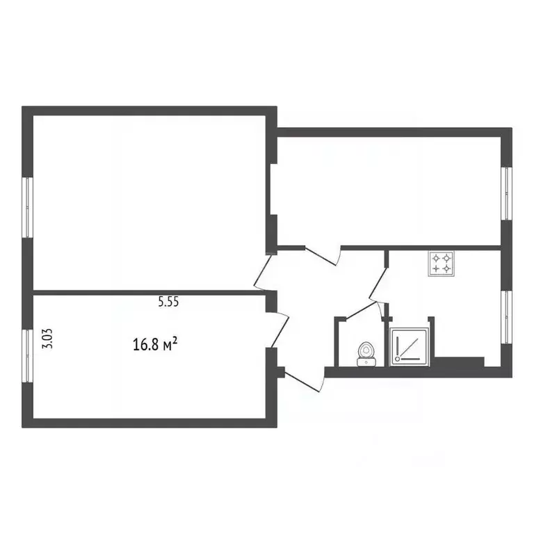 Комната Санкт-Петербург ул. Седова, 72 (17.0 м) - Фото 2