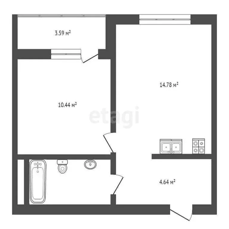 1-комнатная квартира: Тюмень, микрорайон Зарека, улица Лермонтова, 6 ... - Фото 1