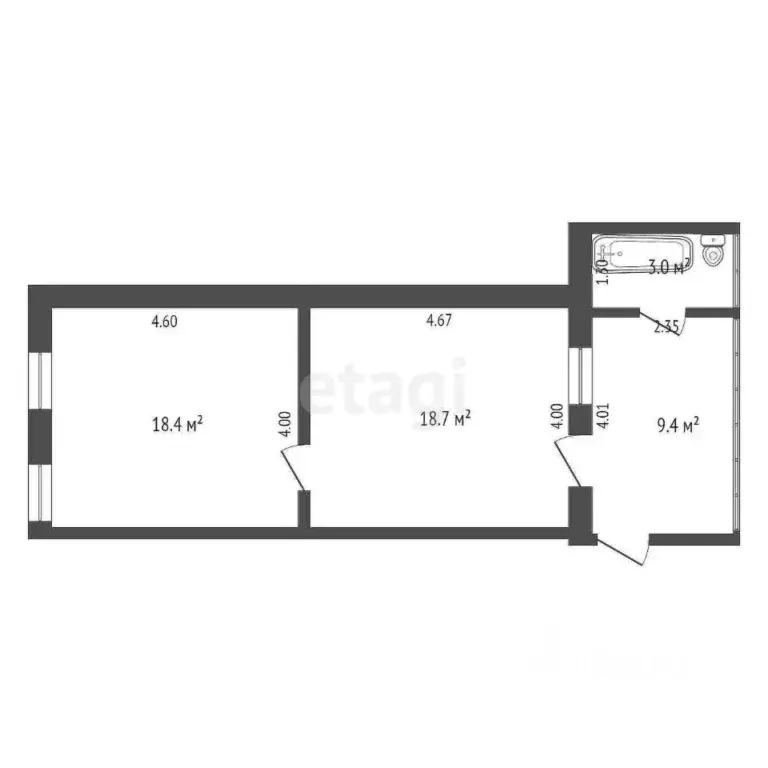 2-к кв. Крым, Ялта ул. Ломоносова, 3 (48.6 м) - Фото 1
