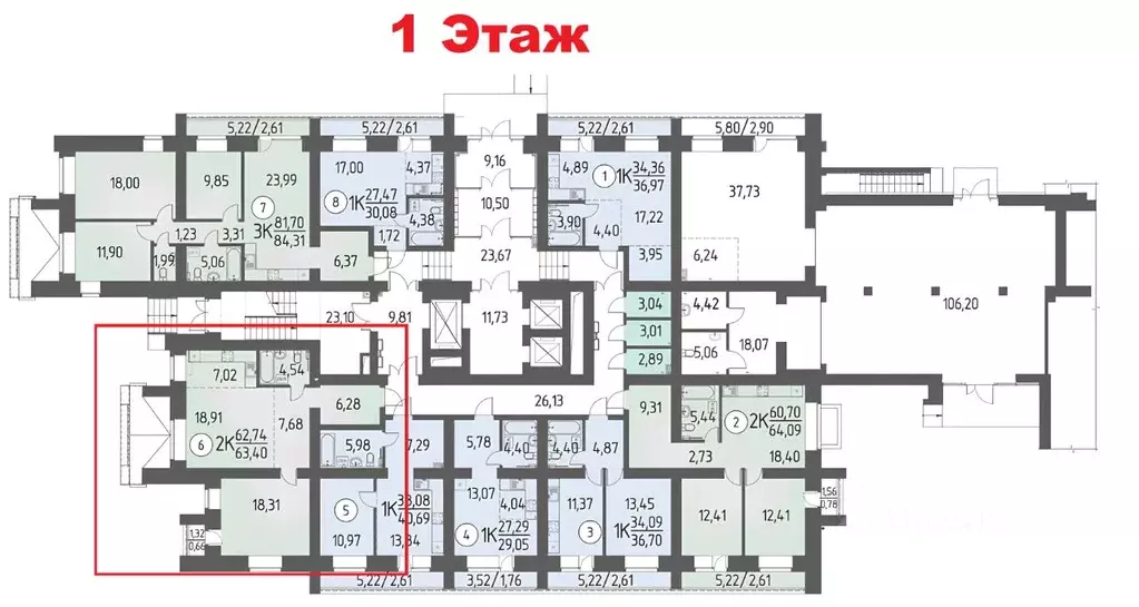 2-к кв. Томская область, Томский район, д. Кисловка, Левобережный мкр ... - Фото 1