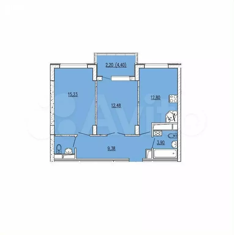 2-комнатная квартира: Феодосия, улица Грина, 43 (58.1 м) - Фото 1