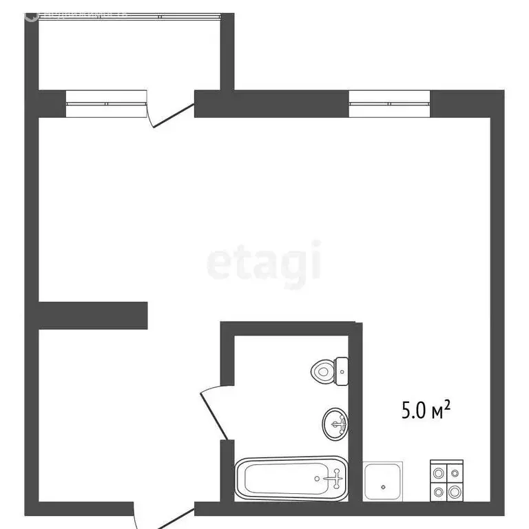 Квартира-студия: Омск, посёлок Биофабрика, 19к1 (36.7 м) - Фото 0