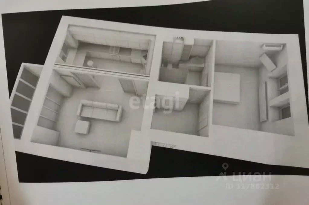 2-к кв. Брянская область, Жуковка Почтовая ул., 10 (58.1 м) - Фото 1