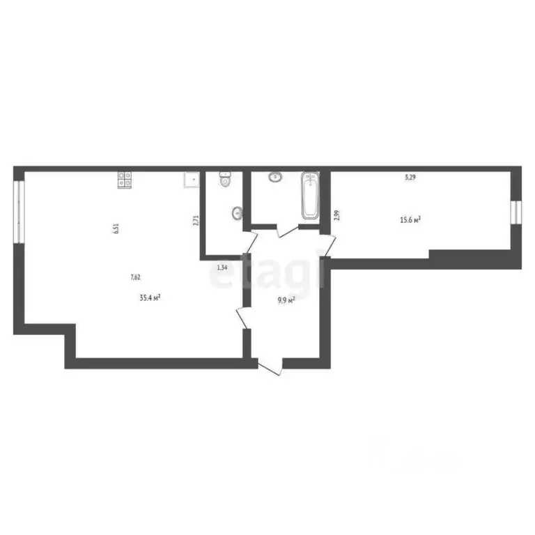 3-к кв. Вологодская область, Вологда ул. Гагарина, 2ак1 (67.5 м) - Фото 2