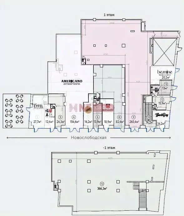 Торговая площадь в Москва Новослободская ул., 19С1 (24 м) - Фото 1