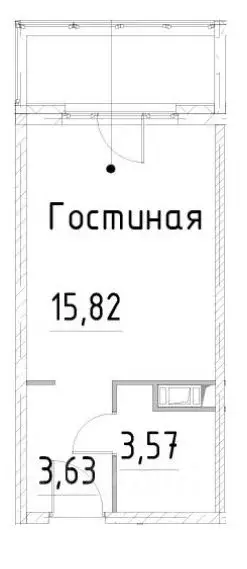 Студия Санкт-Петербург просп. Большевиков, уч3 (23.02 м) - Фото 0