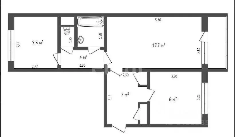 2-к кв. Алтайский край, Бийск Ключевской пер., 1 (52.4 м) - Фото 1