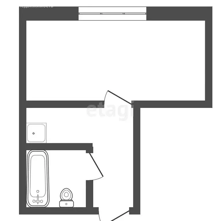 1-комнатная квартира: Миасс, улица Победы, 2 (19 м) - Фото 1