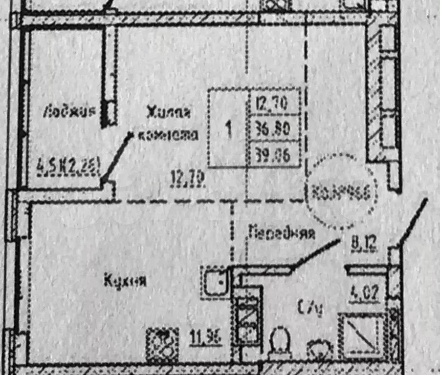 1-к. квартира, 39,1 м, 21/25 эт. - Фото 0