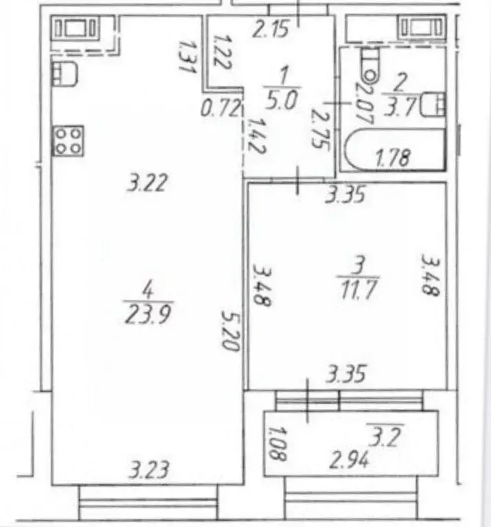1-к кв. Санкт-Петербург ул. Челюскина, 10 (44.3 м) - Фото 2