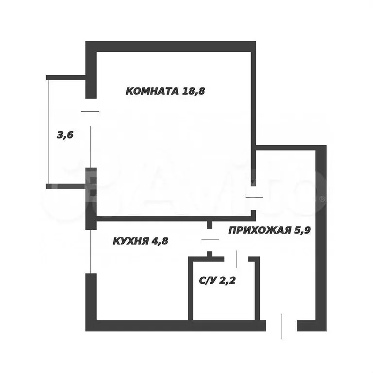 1-к. квартира, 35 м, 3/5 эт. - Фото 0