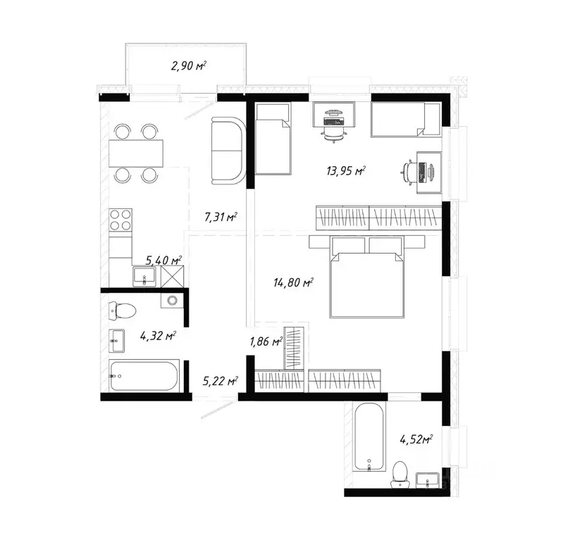 3-к кв. Иркутская область, Иркутск ул. Баррикад (60.28 м) - Фото 1