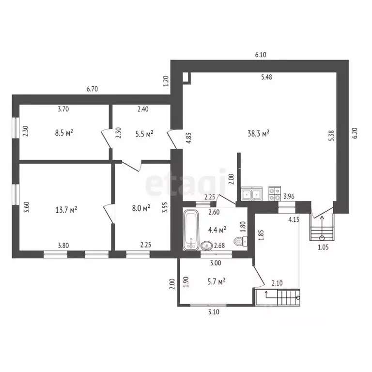 Дом в Ростовская область, Ростов-на-Дону ул. Седова (71 м) - Фото 1