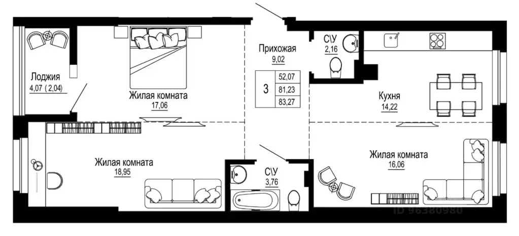 3-к кв. Ростовская область, Ростов-на-Дону Привокзальная ул., 3/1 ... - Фото 0