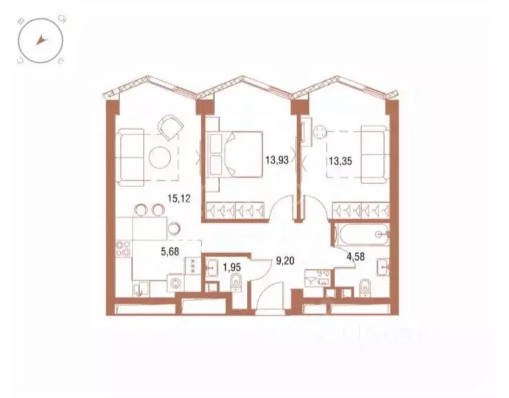 3-к кв. Москва 2-я Хуторская ул., 34 (65.3 м) - Фото 2