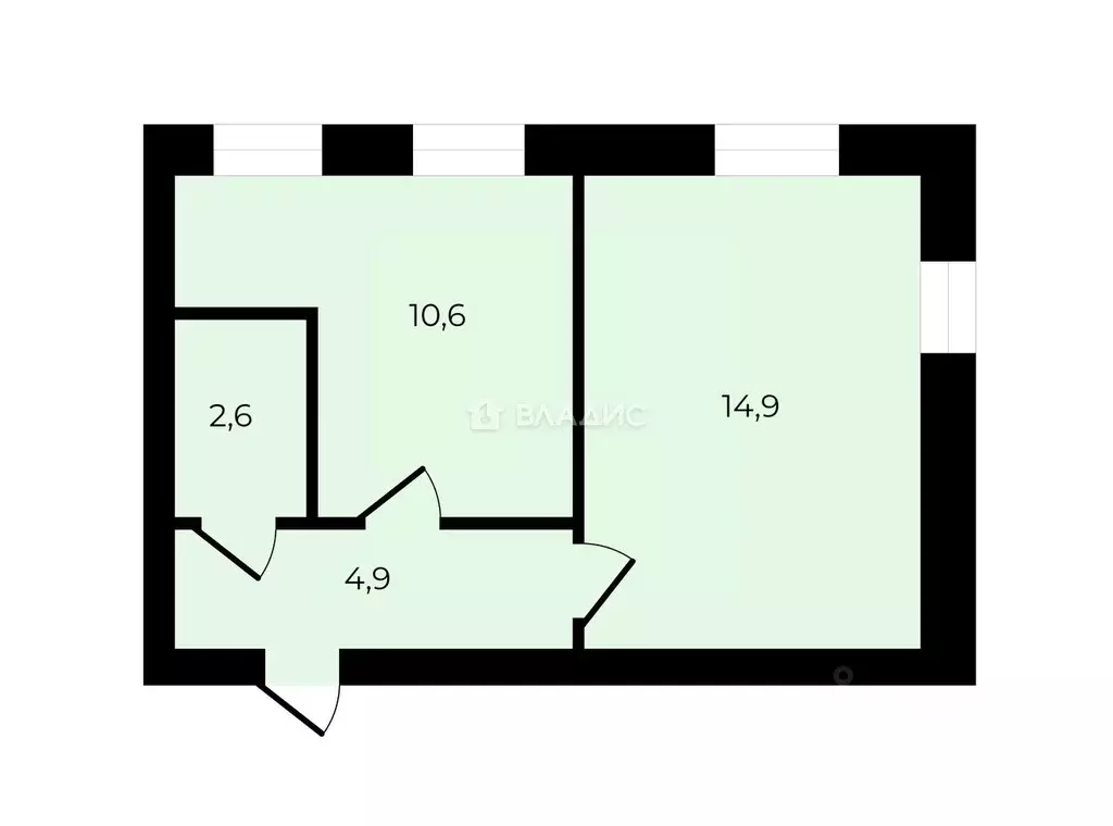 1-к кв. Нижегородская область, Семенов ул. Крупской, 18 (33.0 м) - Фото 2
