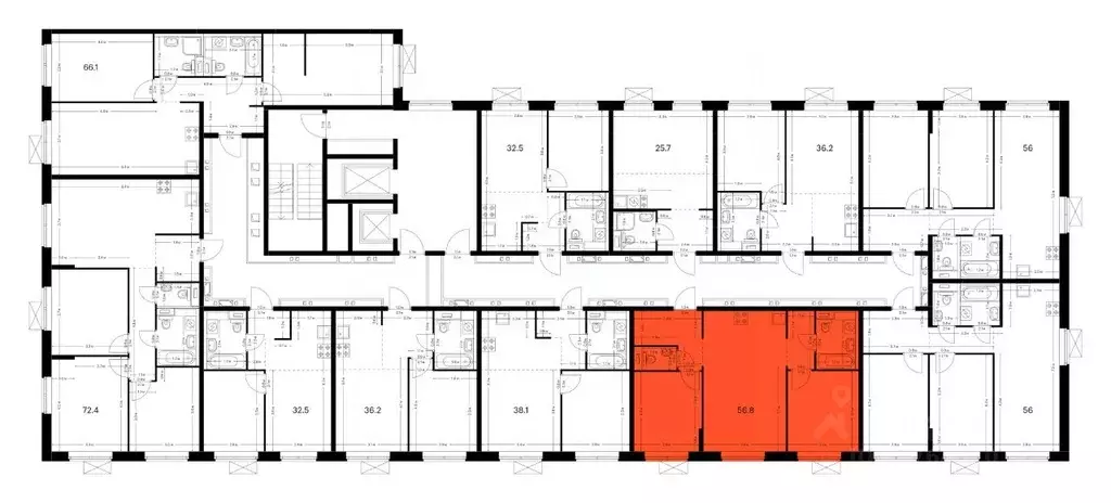 2-к кв. Амурская область, Благовещенск Зея Парк жилой комплекс, 3 ... - Фото 2