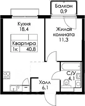 1-к кв. Санкт-Петербург Большой Сампсониевский просп., 69к7 (40.8 м) - Фото 0