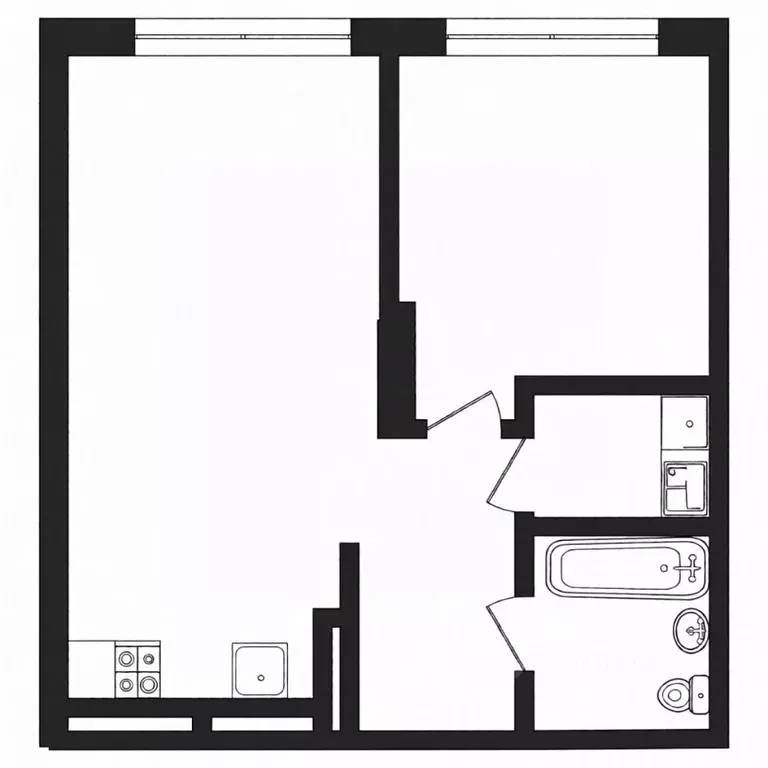 1-к кв. Тюменская область, Тюмень ул. Стройотрядовская, 6 (39.6 м) - Фото 1