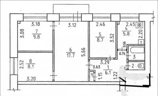 4-к кв. Омская область, Омск пос. 40 лет Октября, пер. Камерный, 36Б ... - Фото 1