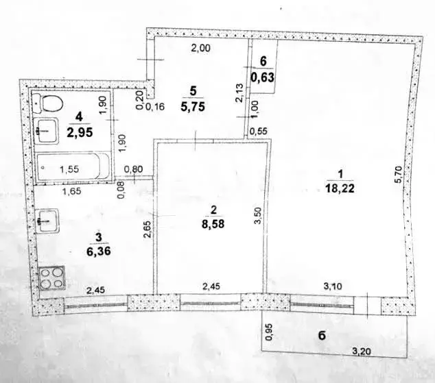 2-комнатная квартира: Ульяновск, улица Пушкарёва, 20 (42.1 м) - Фото 1