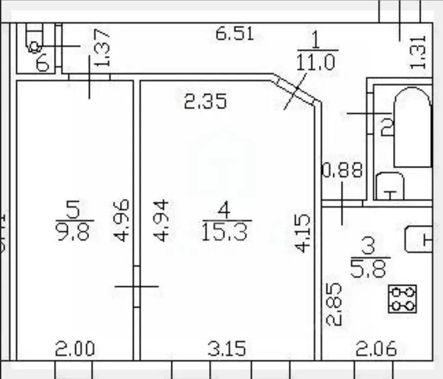 2-к кв. Санкт-Петербург Введенская ул., 10 (45.4 м) - Фото 2