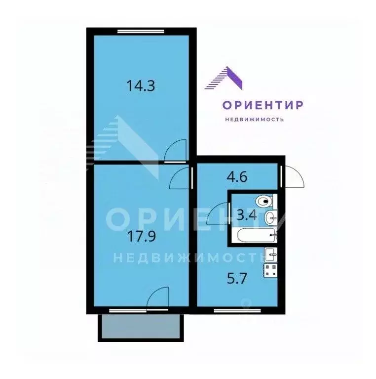 2-к кв. Свердловская область, Екатеринбург ул. Народной Воли, 74к2 ... - Фото 1