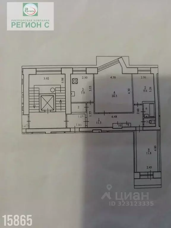 3-к кв. Архангельская область, Архангельск Воскресенская ул., 103 ... - Фото 2