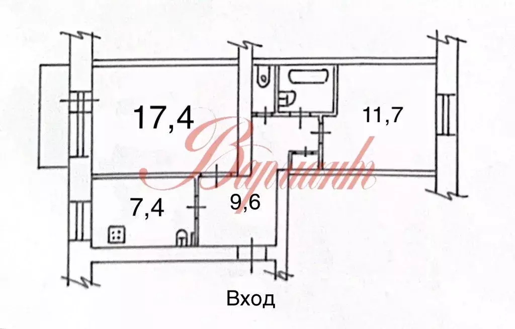 2-к кв. Архангельская область, Северодвинск Железнодорожная ул., 13 ... - Фото 2